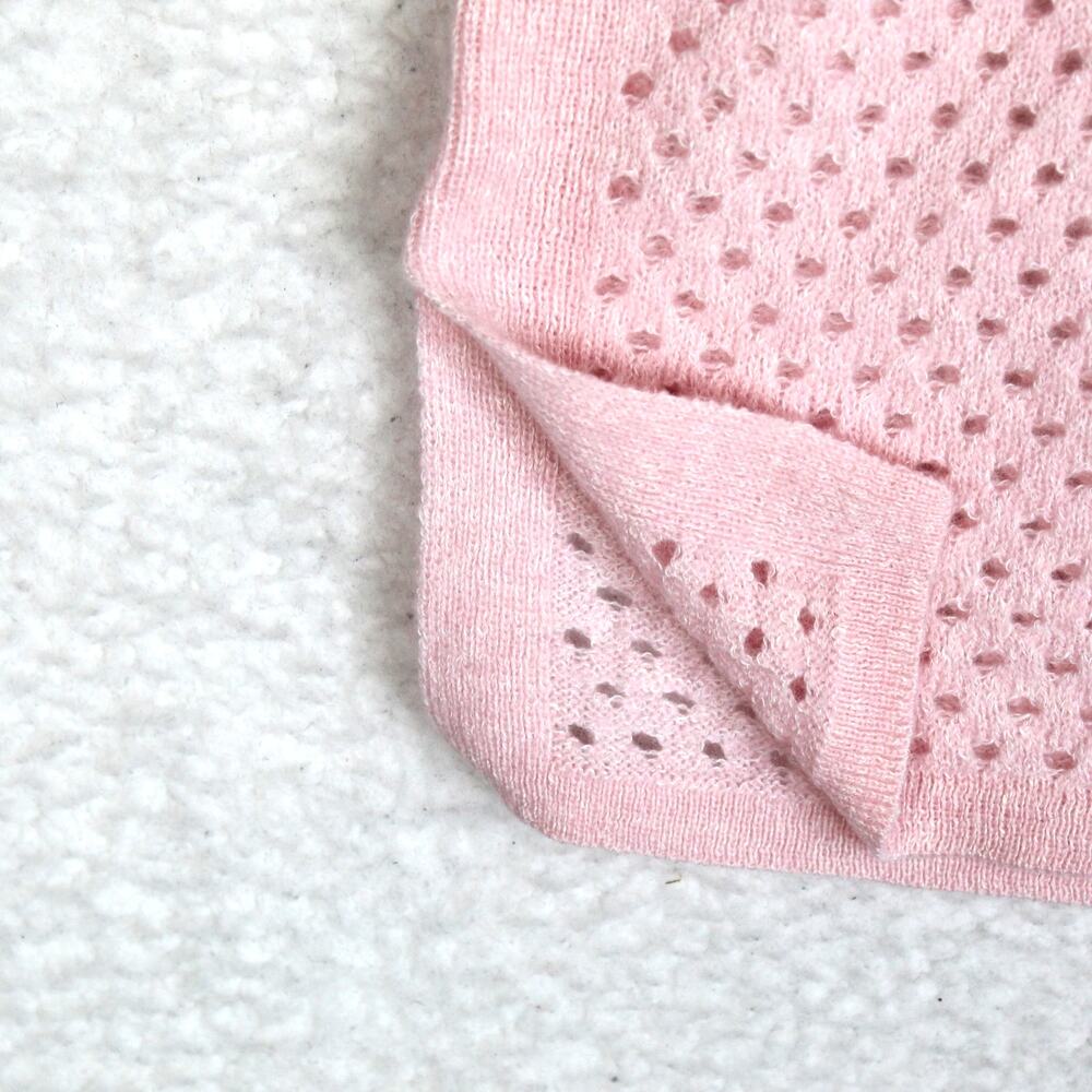 J McLaughlin Sweater Womens XS Cashmere Linen Pink Open Knit Lightweight - Picture 5 of 7